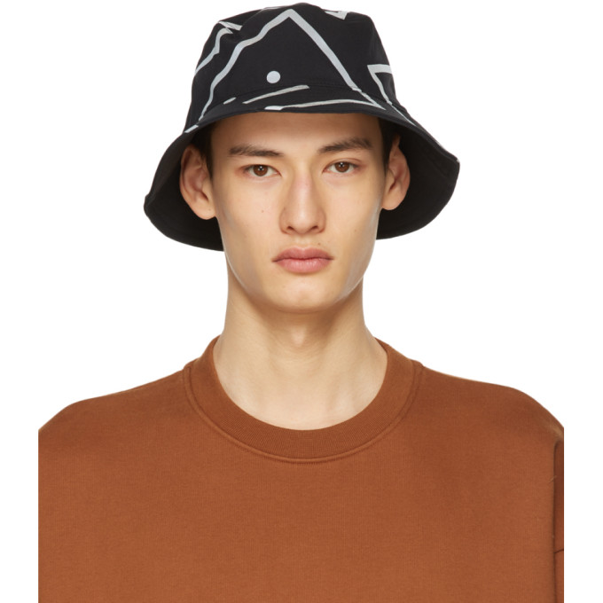 Acne Studios Black Printed Bucket Hat