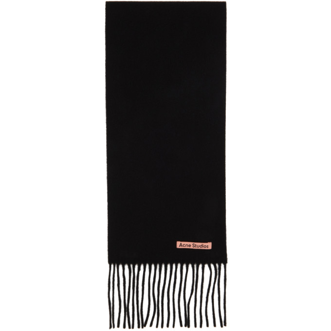 Acne Studios Black Wool Narrow Scarf