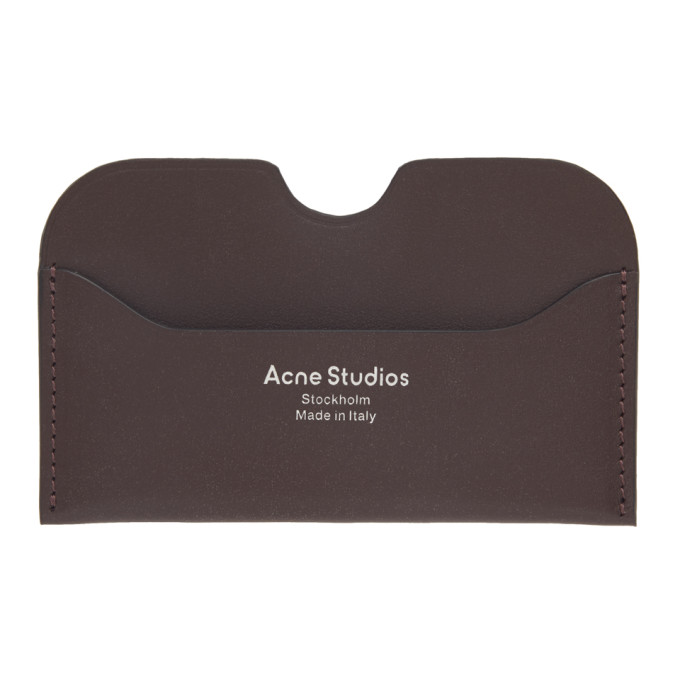 Acne Studios Brown Logo Card Holder