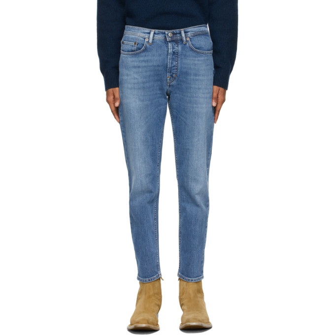 Acne Studios Blue Faded Slim Tapered Jeans
