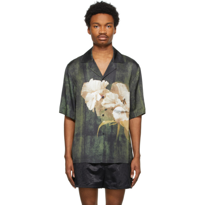 ACNE STUDIOS GREEN FLORAL SHIRT