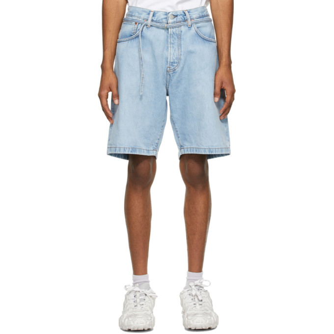 ACNE STUDIOS BLUE DENIM SHORTS