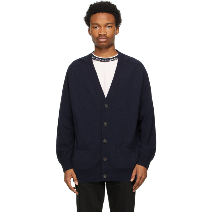 ACNE STUDIOS NAVY WOOL CARDIGAN