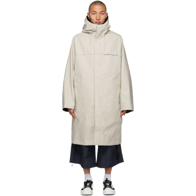 Y-3 Beige Bonded Racer Trench Coat