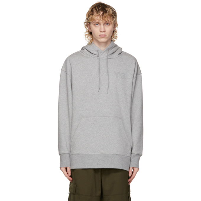 Y-3 Grey Classic Chest Logo Hoodie