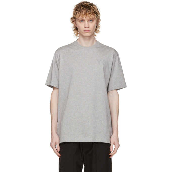 Y-3 Grey Classic Chest Logo T-Shirt