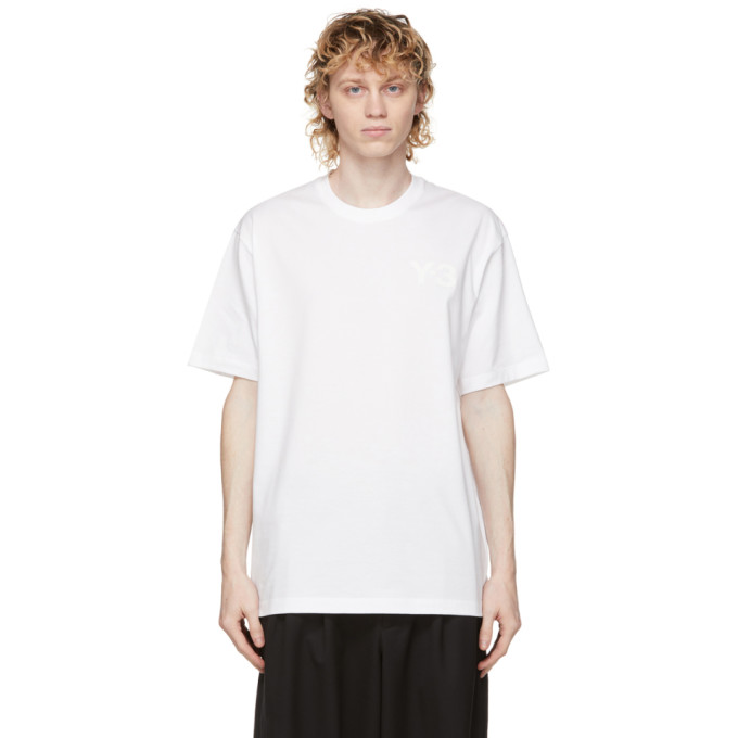 Y-3 White Classic Chest Logo T-Shirt