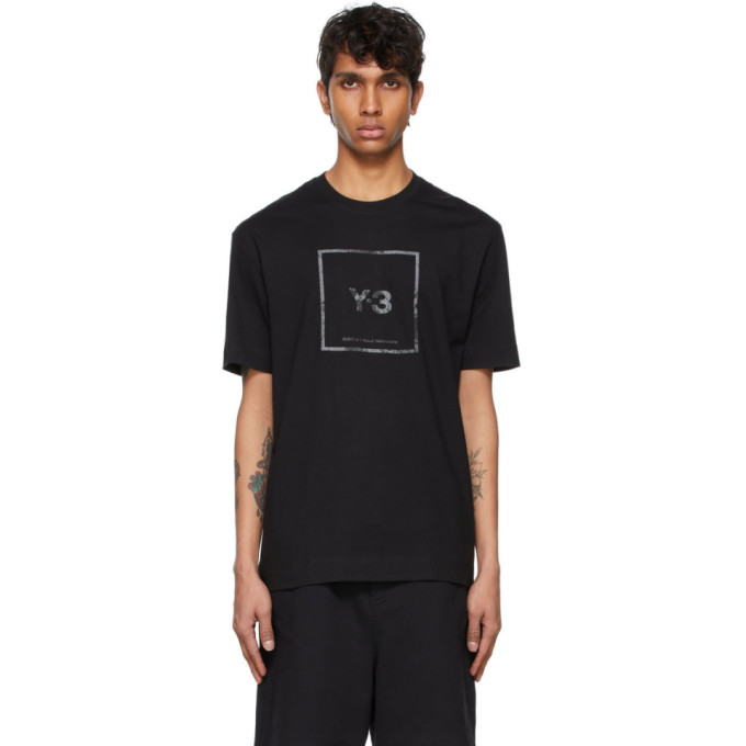 Y-3 BLACK SQUARE LABEL T-SHIRT