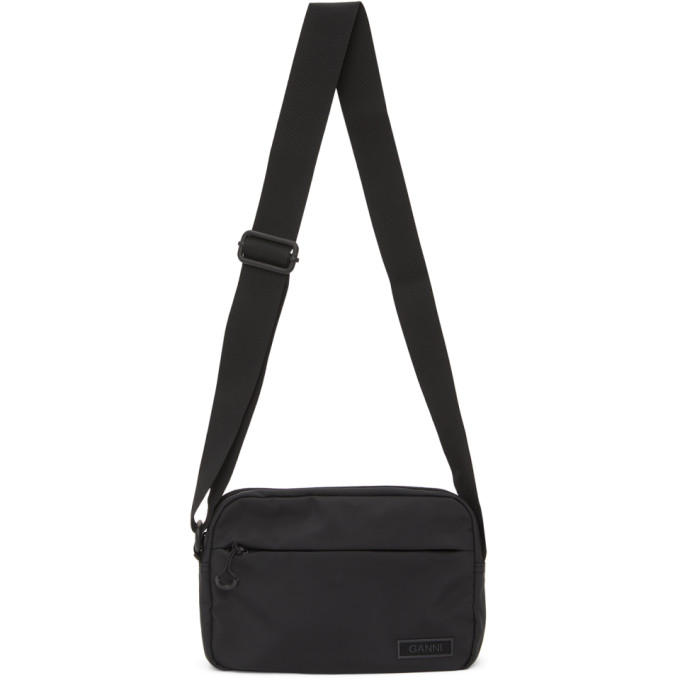 GANNI Black Recycled Tech Festival Bag