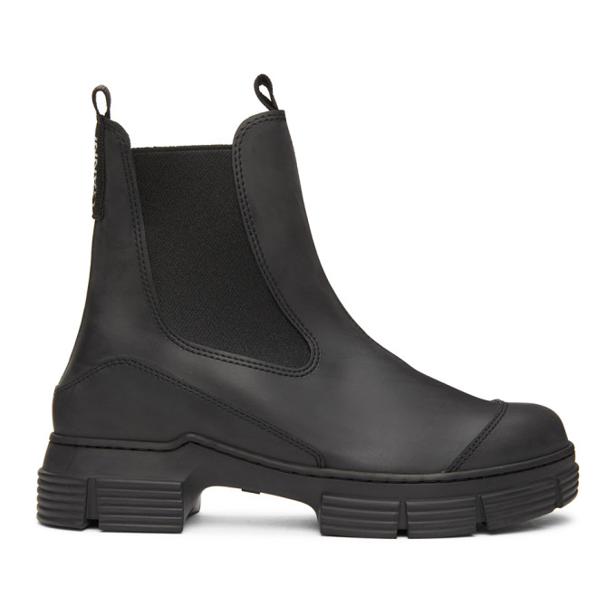 GANNI Black Recycled Rubber City Boots