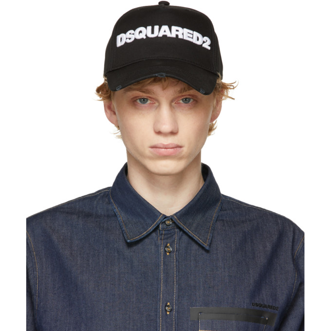 Dsquared2 Black and White Logo Cap