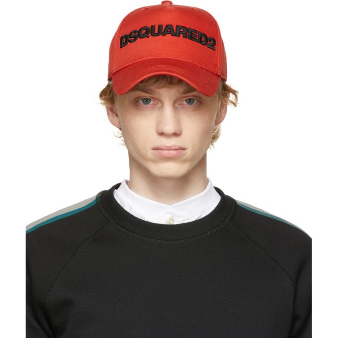 Dsquared2 Red and Black Logo Cap