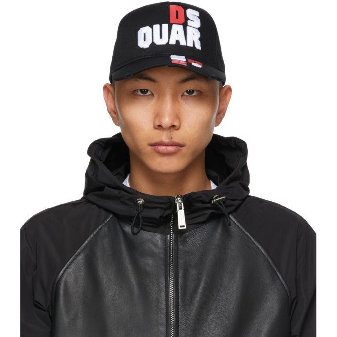 Dsquared2 Black Puzzle Logo Cap