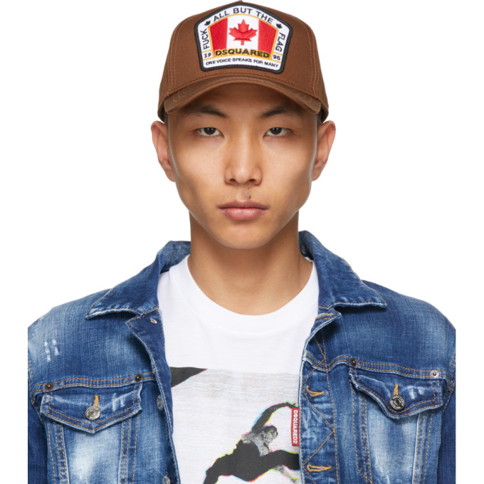 Dsquared2 Brown Canada Patch Baseball Cap