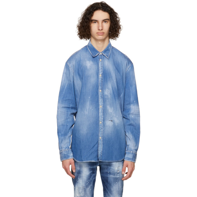 Dsquared2 Blue Denim Relaxed Dan Shirt