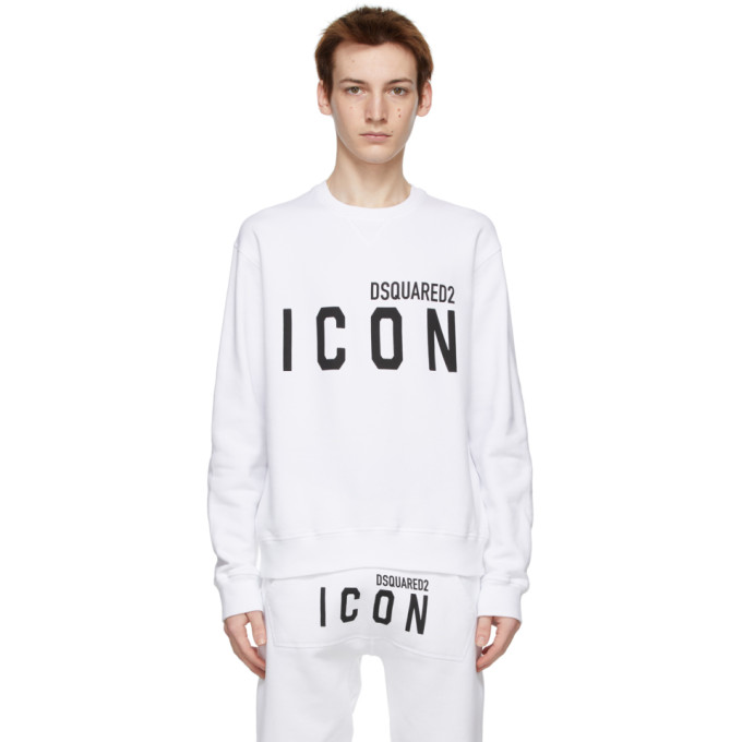 Dsquared2 White Icon Crewneck Sweatshirt