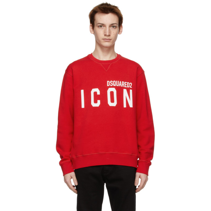 Dsquared2 Red Icon Crewneck Sweatshirt