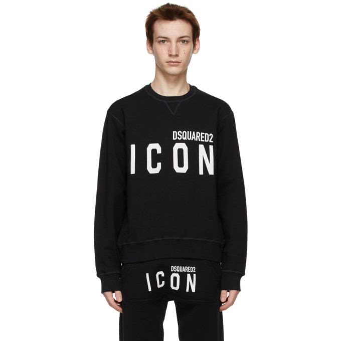 Dsquared2 Black Icon Crewneck Sweatshirt