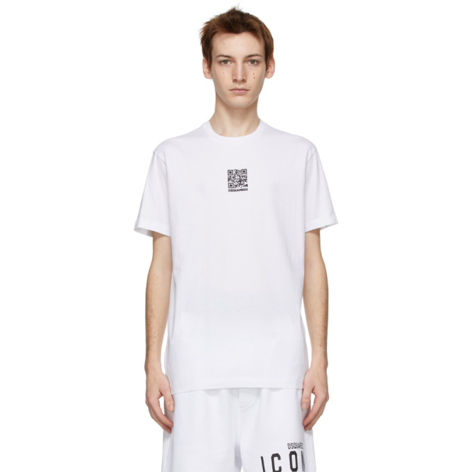 Dsquared2 White QR Code Cool T-Shirt