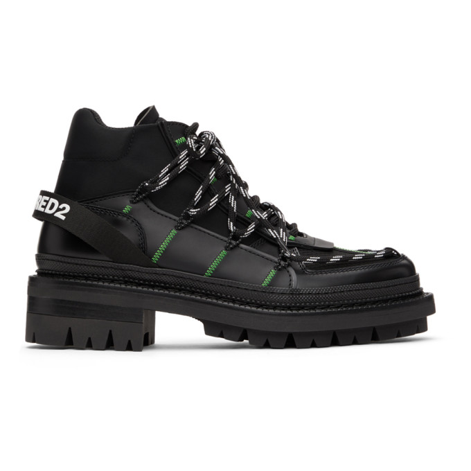 Dsquared2 Black Techno Ropes Boots