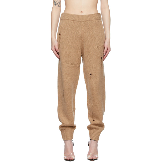 Helmut Lang Tan Distressed Lounge Pants