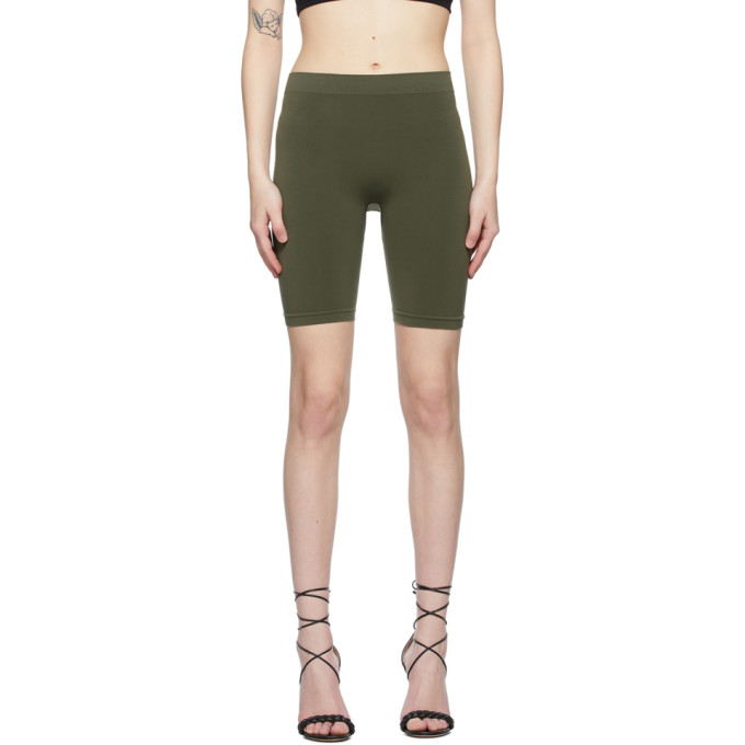 Helmut Lang Khaki Jersey Bike Shorts