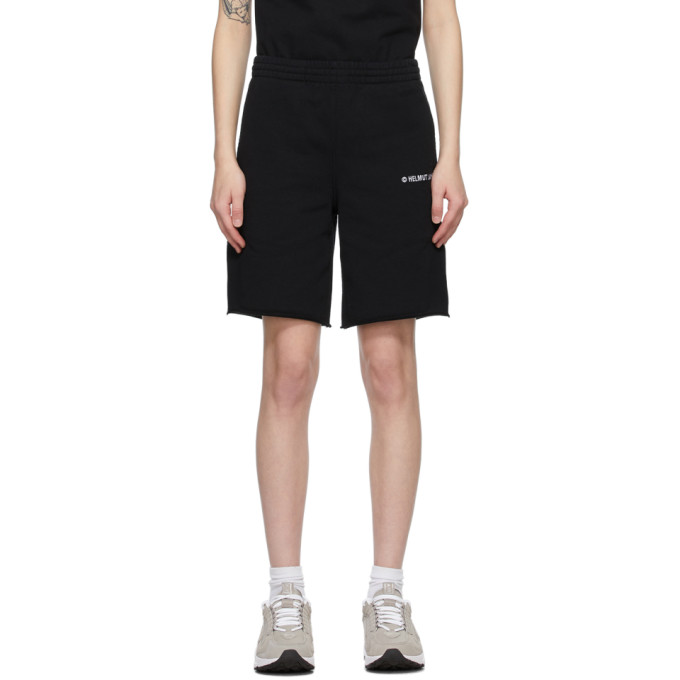 Helmut Lang Black Logo Sweat Shorts