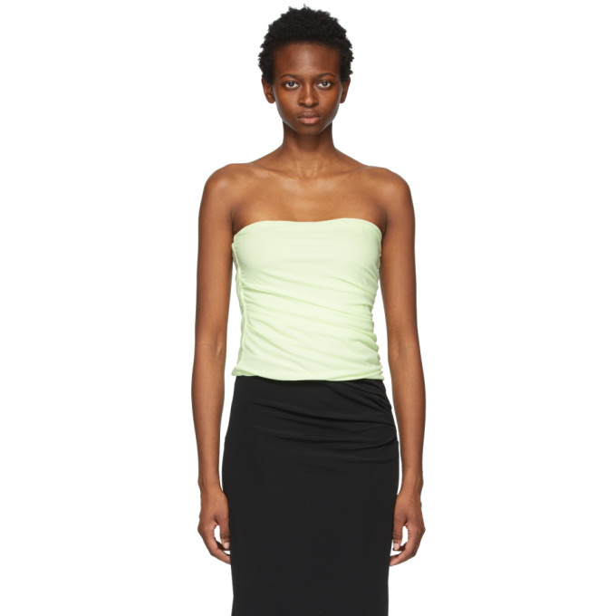 Helmut Lang Green Twist Tube Top