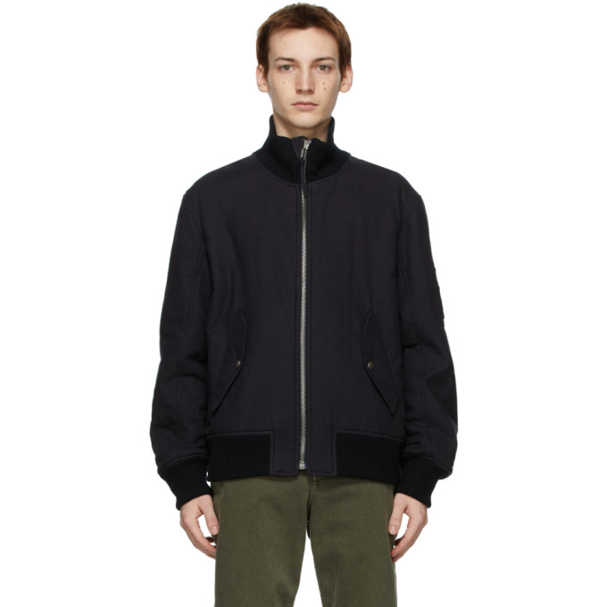 Helmut Lang Black Strapped Bomber Jacket