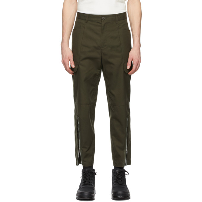 Helmut Lang Khaki Cotton Cargo Pants