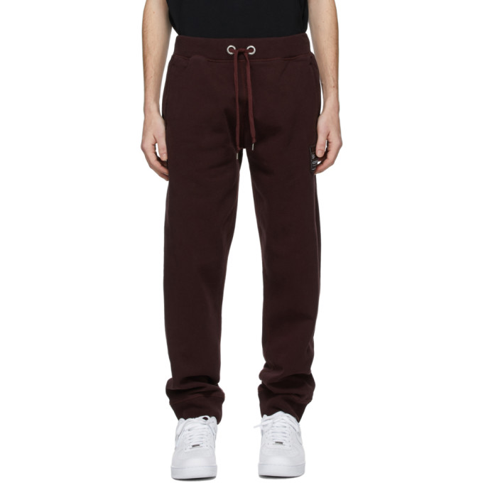 Helmut Lang Burgundy Patch Lounge Pants