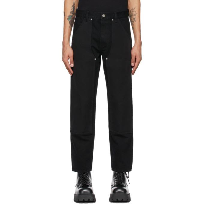 HELMUT LANG BLACK UTILITY JEANS