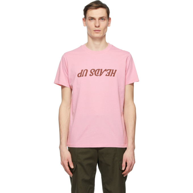 Helmut Lang Pink Saintwoods Edition Heads Up T-Shirt