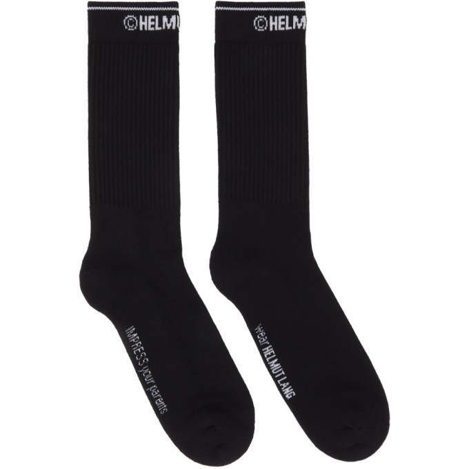 HELMUT LANG BLACK IMPRESS SOCKS