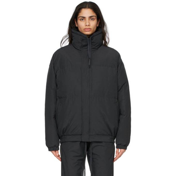 Essentials Black Nylon Puffer Jacket