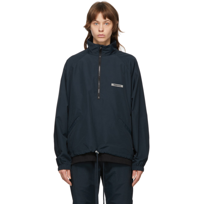 Essentials Essentials SSENSE Exclusive Navy Half-Zip Track Jacket