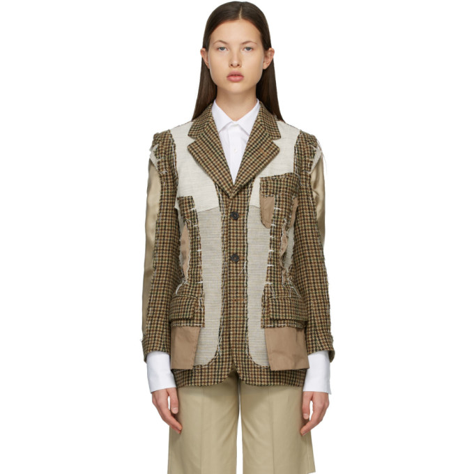 Maison Margiela Brown Wool Destroyed Blazer