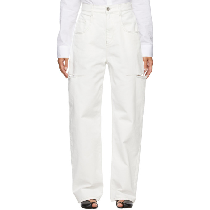 Maison Margiela SSENSE Exclusive White Thigh Slit Jeans