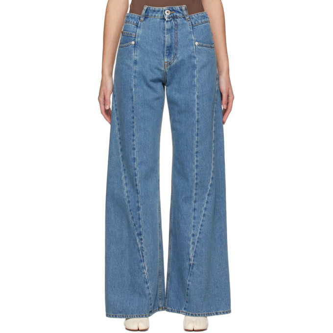 Maison Margiela Blue Wide-Leg Jeans