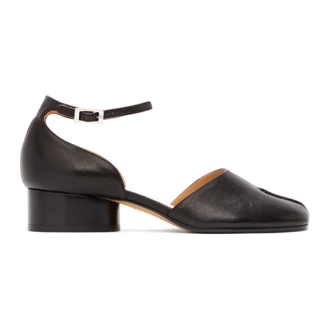 Maison Margiela Black Ankle Strap Tabi Heels