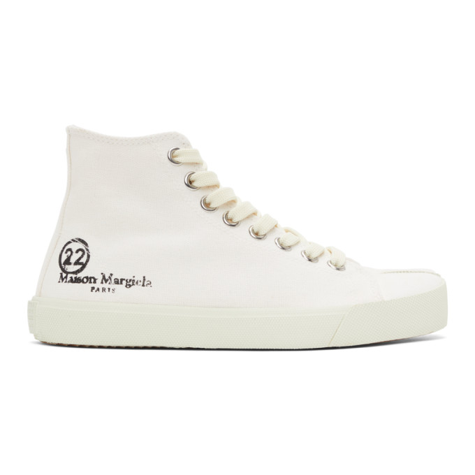 Maison Margiela White Tabi High-Top Sneakers