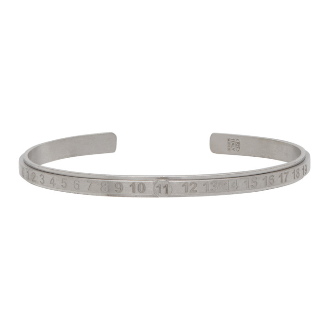 Maison Margiela Silver Slim Layered Number Bracelet