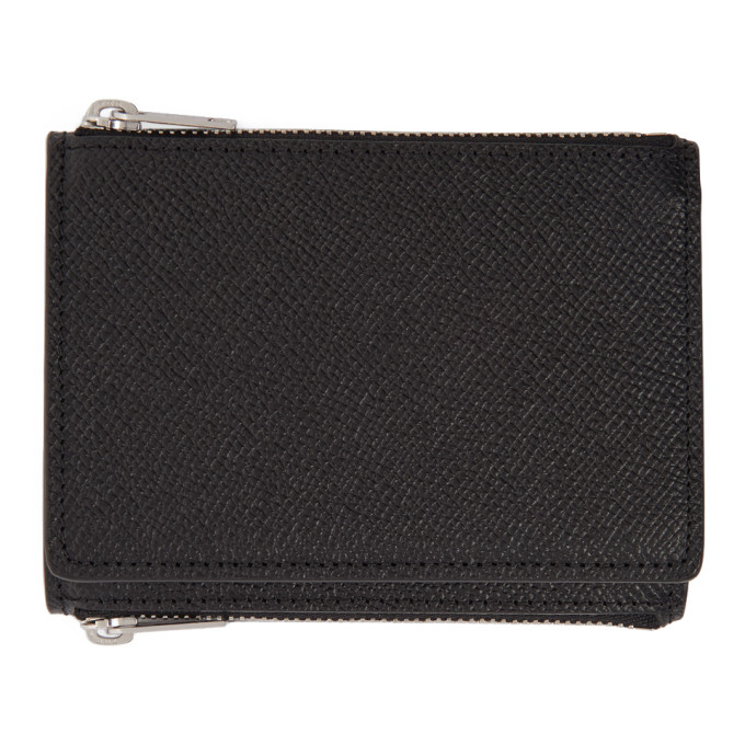 Maison Margiela Black Grainy Leather Wallet