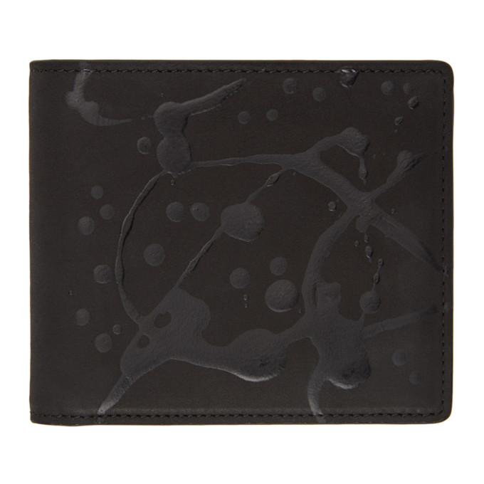 Maison Margiela Black Paint Effect Bifold Wallet