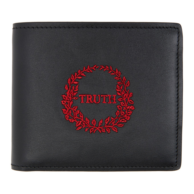 Maison Margiela Black Embroidered Truth Wallet