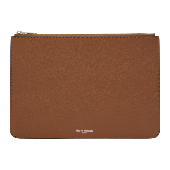 Maison Margiela Tan Grained Leather Pouch