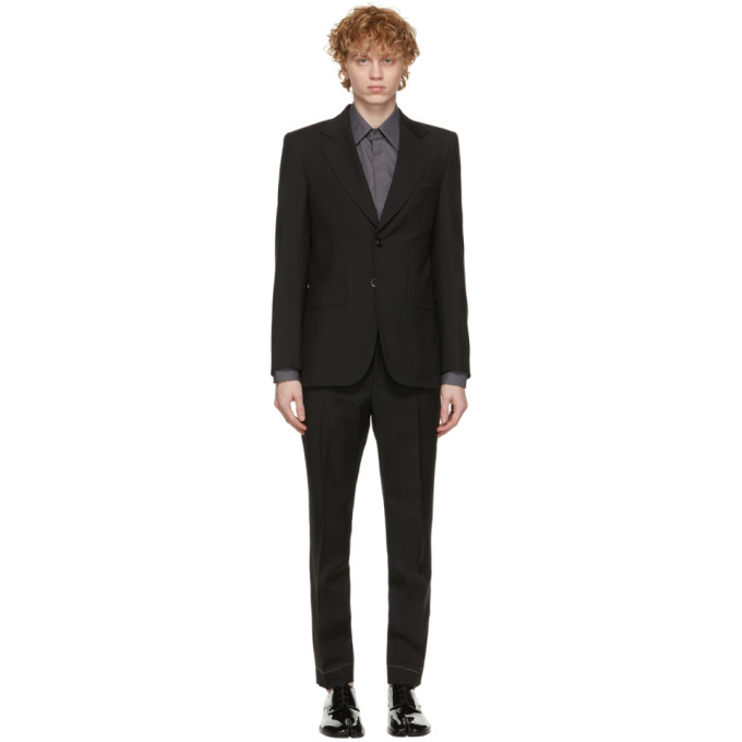 Maison Margiela Black Virgin Wool and Mohair Suit