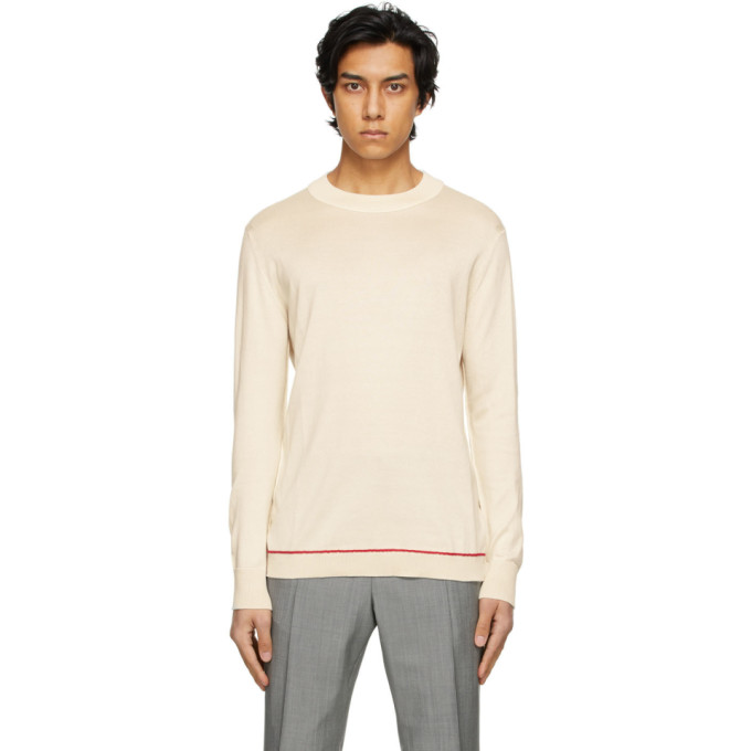 Maison Margiela Beige Mock Neck Sweater