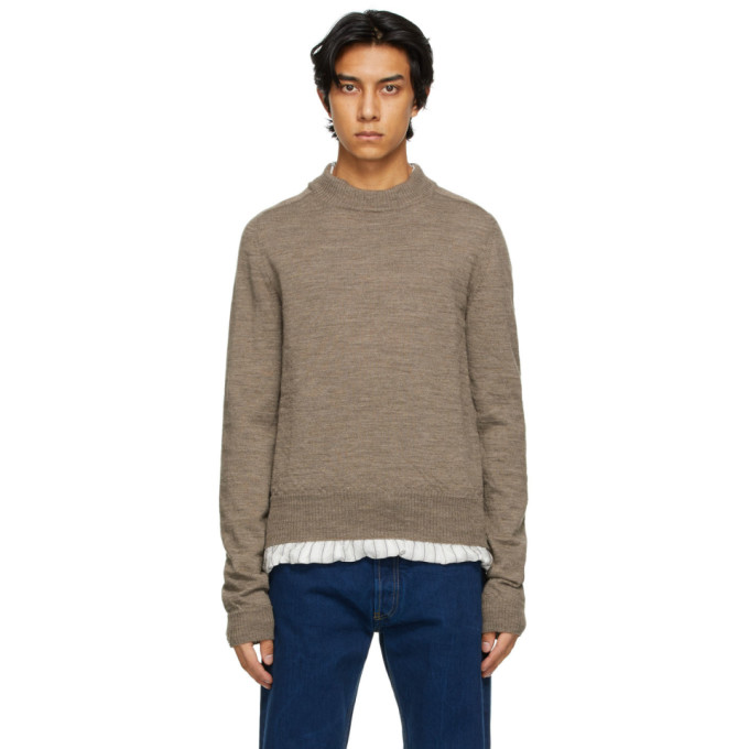 Maison Margiela Taupe Wool Lining Sweater