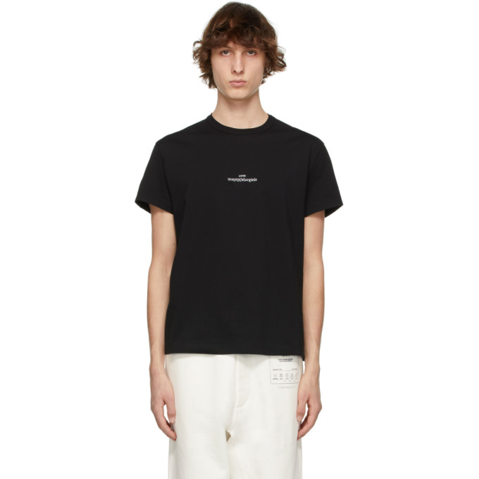 Maison Margiela Distorted Logo T-shirt In Black